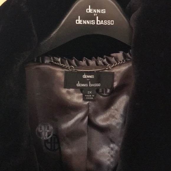 NWOT Women’s Dennis Basso faux fur coat - black - 3X - Picture 4 of 11